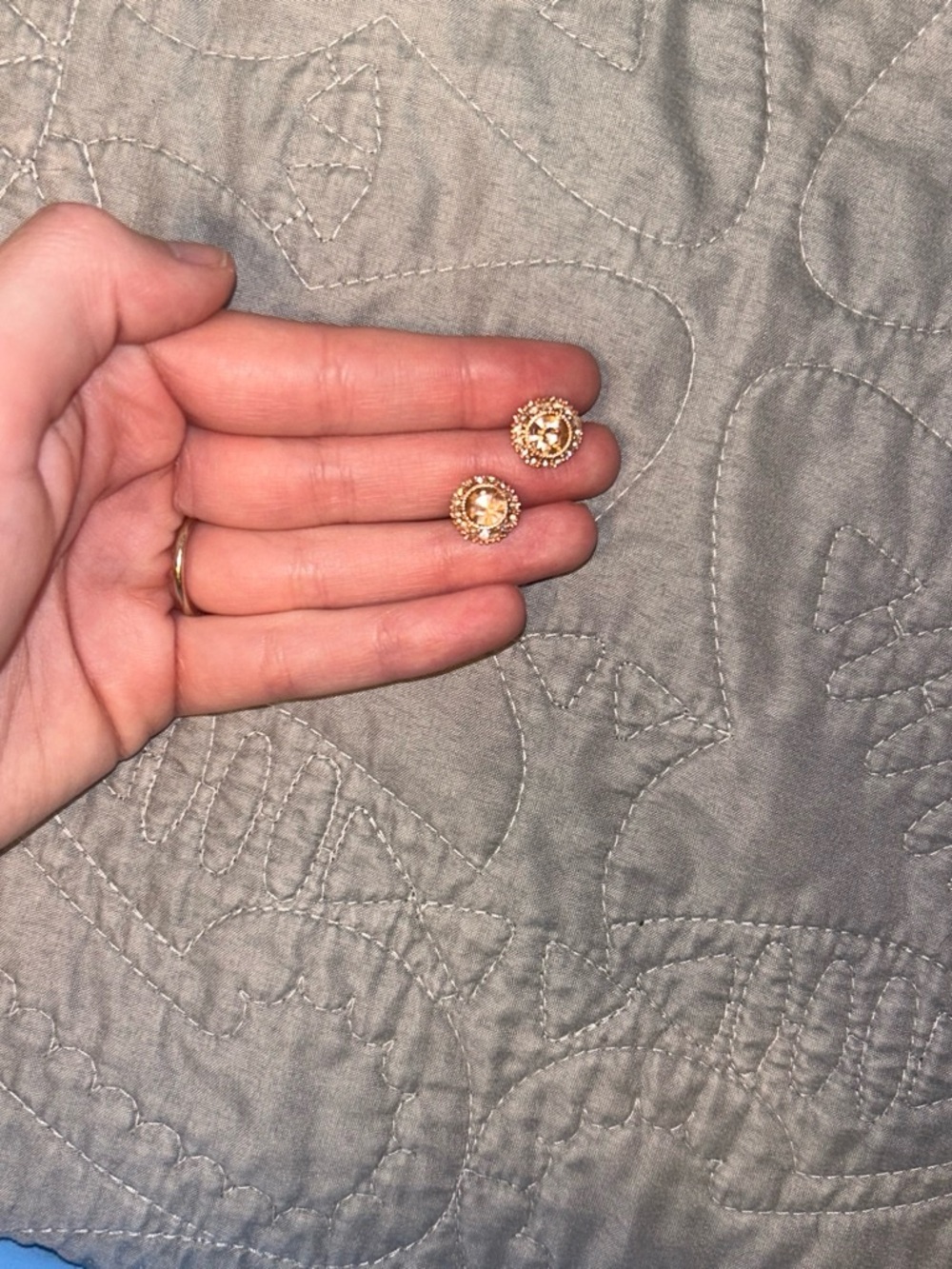 Rose Gold Crystal Halo Stud Earrings - Women's Gold-Tone Jewelry